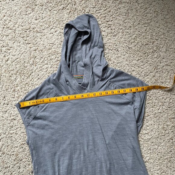 Smartwool Everyday Exploration Cap-Sleeve Hood Dress - Merino - Blue - Size L - Picture 5 of 8